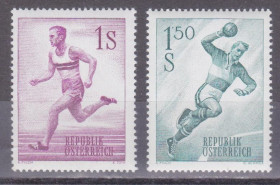 Австрія Австрия ^/--/^ Австрия 1959 СПОРТ БЕГ ЛЁГКАЯ АТЛЕТИКА БЕГУН СПОРТСМЕН СОРЕВНОВАНИЯ ГАНДБОЛ ИГРА МЯЧ Mi.1069-70**MNH ^_^^^ Австрія 1959 СПОРТ БІГ ЛЬОГКА АТЛЕТИКА БЕГУН СПОРТМЕН ЗІРІВНЕННЯ ГАНДБОЛ ГРА М'ЯЧ Mi.1069-70**MNH - фото фото фото