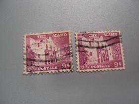 Північна Америка Северная Америка ^/--/^ марки США 1954 стандарт архитектура монастырь Миссия Аламо музей в Сан-Антонио лот 2 шт гаш №2514 ^_^^^ Місія Аламо музей в Сан-Антоніо лот 2 шт гаш No 2514 - фото фото фото