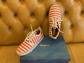 Мокасини Мокасины ^/--/^ Мокасины кеды в полоску Pepe Jeans ^_^^^ Мокасини кеди в смужку Pepe Jeans - фото фото фото