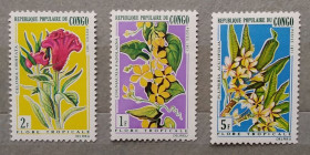 Флора Флора ^/--/^ Конго, респ. 1971 г - Тропические цветы ^_^^^ Конго, респ. 1971 р - Тропічні квіти - фото фото фото