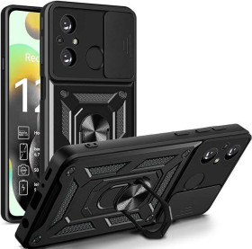 Чохли, бампера Чехлы, бампера ^/--/^ Чохол Fiji Camera Defence для Xiaomi Redmi 12 /--/ C бампер із захистом камери та підставкою Black ^_^^^ Чехол Fiji Camera Defence для Xiaomi Redmi 12 /--/ C бампер с защитой камеры и подставкой Black - фото фото фото