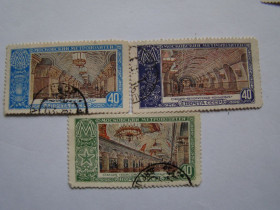 СРСР - СССР - ^/--/^ СССР, Михель  (2009),1659,1660,1662. Московский метрополитен. Открытие второго участка кольцевой лин. ^_^^^ СРСР, Міхель (2009),1659,1660,1662. Московський метрополітен. Відкриття другої ділянки кільцевий лін. - фото фото фото
