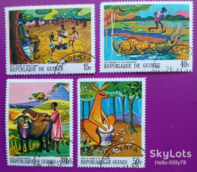 Гвінея Гвинея ^/--/^ Гвинея 1968 сказки Mi 487-490 ^_^^^ Гвінея 1968 казки Mi 487-490 - фото фото фото