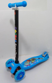 Самокати Самокаты ^/--/^ Самокат детский Maxi Scooter Cartoon Blue Ninja до 70 кг 4 колеса (2 /--/ T /--/ 1060) ^_^^^ Самокат дитячий Maxi Scooter Cartoon Blue Ninja до 70 кг 4 колеса (2 /--/ T /--/ 1060) - фото фото фото