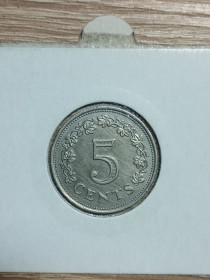 Мальта Мальта ^/--/^ Мальта 5 центів 1972 ^_^^^ 5 центов - фото фото фото
