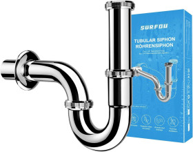 Інше Другое ^/--/^ Трубчастий сифон для умивальника SURFOU XSG-BXG /--/ 7 1 1/4&amp;quot;, хромований ^_^^^ Трубчатый сифон для умывальника SURFOU XSG-BXG /--/ 7 1 1/4&amp;quot;, хромированный - фото фото фото