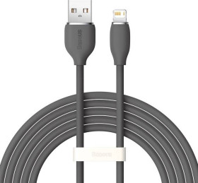 Кабелі Кабели ^/--/^ Кабель Baseus Jelly Liquid Silica Gel  Lightning - USB (2.4 /--/ A) 2 /--/ м для зарядки і передачі даних Black  ^_^^^ Кабель Baseus Jelly Liquid Silica Gel Lightning - USB (2.4 /--/ A) 2 /--/ м для зарядки и передачи данных Black - фото фото фото