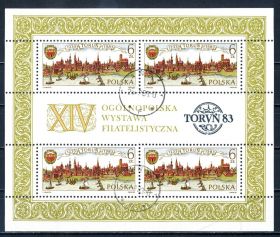 Польща Польша ^/--/^ Польша.  Филвыставка (блок) 1983 г. ^_^^^ Польща. Філвиставка (блок) 1983 р. - фото фото фото
