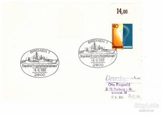 Тематичні колекції Тематические коллекции ^/--/^ Флот. Германия 1980 г - СГ !!! - фрегат  NIEDERSACHSEN - класс F-122 - типа БРЕМЕН - ^_^^^ Флот. Німеччина 1980 р. - СГ !!! - фрегат NIEDERSACHSEN - клас F-122 - типу БРЕМЕН - - фото фото фото
