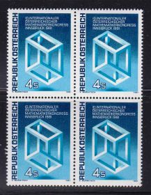 Європа Европа ^/--/^ ZM Австрия  1981 г   MNH - квартблок ^_^^^ ZM Австрія 1981 MNH - квартблок - фото фото фото