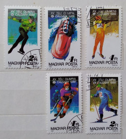 Спорт Спорт ^/--/^ Венгрия 1987 г - Зимние Олимпийские игры, Калгари №2 ^_^^^ Угорщина 1987 р - Зимові Олімпійські ігри, Калгарі No /--/ 2 - фото фото фото