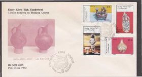 Європа Европа ^/--/^ Кипр Турецкий 1986 ПОСУДА КУВШИНЫ ВАЗЫ ИСКУССТВО ТРАДИЦИИ ГОНЧАРСТВО КПД Mi.184-187 ^_^^^ Кіпр Турецький 1986 Присуд Кувшини ВАЗИ МИСТЕЦТВО ТРАДИЦІЇ ГОНЧАРСТВО КПД Mi.184-187 - фото фото фото
