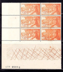 Іспанія Испания ^/--/^ EU  Испания 1951 г  MNH  - шестиблок ^_^^^ EU Іспанія 1951 MNH - шестиблок - фото фото фото