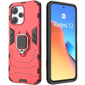 Чохли, бампера Чехлы, бампера ^/--/^ Чохол Fiji Ring для Xiaomi Redmi 12 броньований бампер з кільцем підставкою червоний ^_^^^ Чехол Fiji Ring для Xiaomi Redmi 12 бронированный бампер с кольцом подставкой красный - фото фото фото