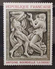 Мистецтво Искусство ^/--/^ Франция 1968 г - Антуан Бурдель  (1861-1929) «Танец» ^_^^^ Франція 1968 — Антуан Бурдель (1861—1929) «Танець» - фото фото фото