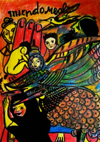 Картини, Гравюри, Живопис та Графіка Картины, Гравюры, Живопись и Графика ^/--/^ Картинка Копия Ф.Кало 20*15 см. цветной карандаш бумага ^_^^^ Картинка Копія Ф.Кало 20*15 см. кольоровий олівець папір - фото фото фото