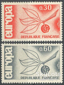 Франція Франция ^/--/^ Франция 1965 Европа CEPT Mi 1521-1522 MNH ^_^^^ Франція 1965 Європа CEPT Mi 1521-1522 MNH - фото фото фото
