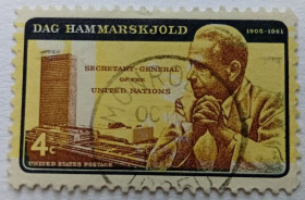 Північна Америка Северная Америка ^/--/^ США 1962 Даг Хаммаршельд, гашеная ^_^^^ США 1962 Даг Хаммаршельд, гашена - фото фото фото
