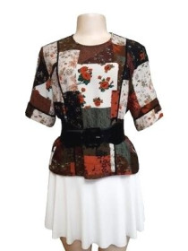 Блузки, сорочки Блузки, рубашки ^/--/^ 46-52 р Блузка Topshop, с цветочным принтом в стиле пэчворк, разноцветный топ, Румыния ^_^^^ 46-52 р Блузка Topshop, з квітковим принтом в стилі печворк, різнокольоровий топ, Румунія - фото фото фото