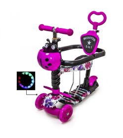 Самокати Самокаты ^/--/^ Самокат детский Scooter &amp;quot;Букашка&amp;quot; 5 в 1 защитный бампер, родительская ручка, сиденье и под ^_^^^ Самокат дитячий Scooter &amp;quot; Букашка &amp;quot; 5 в 1 захисний бампер, батьківська ручка, сидіння і під - фото фото фото