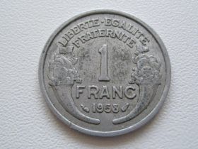 Франція Франция ^/--/^ Франция 1 франк 1958 года 24347 ^_^^^ Франція 1 франк 1958 24347 - фото фото фото