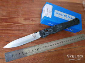 Ножі, мультітули Ножи, мультитулы ^/--/^ Bench 391 /--/ BK SOCP, D /--/ 2 Satin, nylon glass fiber Black, REPLICA, EDC, Tactical, outdoor, Axis Lock - фото фото фото