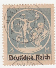 Веймарська республіка Веймарская республика ^/--/^ Германия  ( Рейх) 1920 г. №  130 гашеная ^_^^^ Німеччина (Рейх) 1920 р. No 130 гашена - фото фото фото