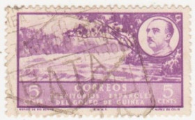Іспанія Испания ^/--/^ Испанская Гвинея 1949 г. № 347 гашеная ^_^^^ Іспанська Гвінея 1949 р. No 347 гашена - фото фото фото