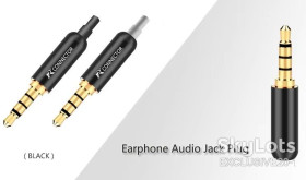 Порти, роз'єми Порты, разъемы ^/--/^ Аудио штекер  Jack 3.5 мм черный . Алюминий 4 контактный . ^_^^^ Аудіо штекер Jack 3.5 мм чорний. - фото фото фото