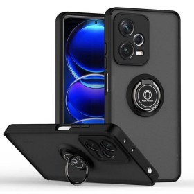 Чохли, бампера Чехлы, бампера ^/--/^ Чохол Fiji Colorframe для Xiaomi Redmi Note 12 5 /--/ G Global матовий бампер з кільцем підставкою Black ^_^^^ Чехол Fiji Colorframe для Xiaomi Redmi Note 12 5 /--/ G Global матовый бампер с кольцом подставкой Black - фото фото фото