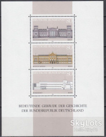 НДР, ФРН ГДР, ФРГ ^/--/^ ФРГ 1986 архитектура Mi блок 20 MNH ^_^^^ 1986 архітектура Mi блок 20 MNH - фото фото фото