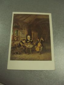 СРСР СССР ^/--/^ открытка адриан ван остаде деревенские музыканты 1961 №13828 /--/ м ^_^^^ листівка Адріан ван залишде сільські музиканти 1961 No /--/ 13828 /--/ м - фото фото фото