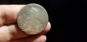 - (Катерина II) - (Екатерина II) ^/--/^ РУБЛЬ 1775 /--/ г. СПБ ЯЧ ^_^^^ Рубль 1775. СПБ ЯЧ - фото фото фото