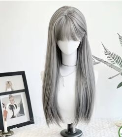 Інше Другое ^/--/^ Перука попелясто-сірого кольору з чубчиком, 65 см перука сірого кольору ^_^^^ Перука попелясто-серого цвета с чубчиком, 65 см перука серого цвета - фото фото фото