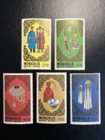 Монголія Монголия ^/--/^ Марки пруф Монголия 1987 национальная одежда, украшения , головной убор ^_^^^ Марки пруф Монголія 1987 національний одяг, прикраси, головний убір - фото фото фото