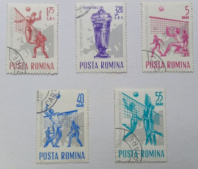 Румунія Румыния ^/--/^ Румыния 1963 Волейбол, гашеные ^_^^^ Румунія 1963 Волейбол, гашені - фото фото фото