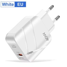 USB адаптери USB адаптеры ^/--/^ Зарядний пристрій зі швидкою зарядкою 40 Вт USB Type-C Білий ^_^^^ Зарядное устройство со быстрой зарядкой 40 Вт USB Type-C Белый - фото фото фото