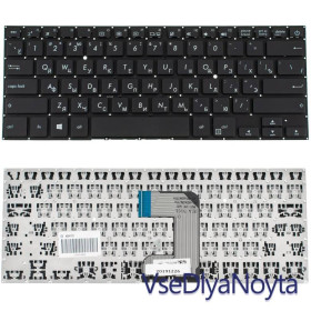 Клавіатури Клавиатуры ^/--/^ Клавиатура для ноутбука ASUS (E /--/ 406 series) rus, black, без фрейма (ОРИГИНАЛ) ^_^^^ Клавіатура для ноутбука ASUS (E /--/ 406 series) rus, black, без фрейму - фото фото фото