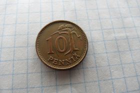 Фінляндія Финляндия ^/--/^ Финляндия 10 пенни 1963 г. ^_^^^ Фінляндія 10 пенні 1963 р. - фото фото фото