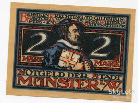 Німеччина Германия ^/--/^ Нотґельд на 2 марки, Мюнстер 1921. ^_^^^ Нотгельд на 2 марки, Мюнстер 1921. - фото фото фото