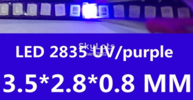 Світлодіоди Светодиоды ^/--/^ Светодиод подсветки 2835 3528  395 - 410 /--/ nm Ультрафиолетовый UV LED Purple Lamp Bead 395 - 410 /--/ nm ^_^^^ Світлодіод підсвічування 2835 3528 395 - 410 /--/ nm Ультрафіолетовий UV LED Purple Lamp Bead 395 - 410 /--/ nm - фото фото фото