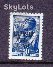 Транспорт Транспорт ^/--/^ Авиация . Латвия 1941 г MNH - надпечатка , окупация ^_^^^ Латвія 1941 р MNH - надпечатка, окупація - фото фото фото