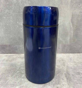 Термоси Термосы ^/--/^ Термос пищевой металлический Edenberg Eb-3510 dark blue, 1 л ^_^^^ Edenberg Eb-3510 dark blue, 1 л - фото фото фото