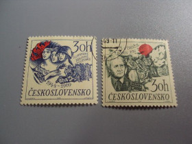 Чехословаччина Чехословакия ^/--/^ марка чехословакия серия 1969 юбилей словацкое восстание гаш №10013 ^_^^^ марка чехословаччина серія 1969 ювілей словацьке повстання гаш No 10013 - фото фото фото