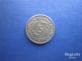 Германія (-) Германия (-) ^/--/^ Монета 5 пфенігів Німеччина Рейх 1935 D ^_^^^ Монета 5 пфеннигов Германия Рейх 1935 D - фото фото фото