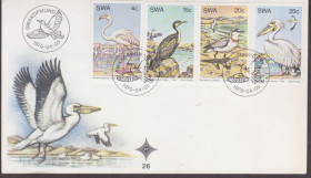 Інші країни Другие страны ^/--/^ SWA 1979 ВОДОПЛАВАЮЩИЕ ПТИЦЫ ФЛАМИНГО БАКЛАНЫ ЧАЙКИ ПЕЛИКАНЫ ОРНИТОЛОГИЯ ФАУНА КПД Mi.458-461 ^_^^^ SWA 1979 Водоплачувальні птахи ФЛАМІНГО БАКЛАНИ ЧАЙКИ ПЕЛІКАНИ ОРНИТОЛОГІЯ ФАУНА ККД Mi.458-461 - фото фото фото