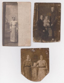 Листи, фото Письма, фото ^/--/^ ДЕВУШКИ - СЕМЕЙНАЯ ПАРА С РЕБЕНКОМ  фото до 1917 г.  3 шт. ^_^^^ Дівчата - Сімейна пара з РЕБЕНКОМ фото до 1917 р. 3 шт. - фото фото фото