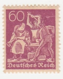 Веймарська республіка Веймарская республика ^/--/^ Германия    ( Рейх) 1921 г. №  163 * ^_^^^ Німеччина (Рейх) 1921 р. No 163* - фото фото фото