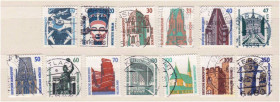 НДР, ФРН ГДР, ФРГ ^/--/^ ZM Германия 1987-1992 г - стандарт - гаш. - архитектура ^_^^^ ZM Німеччина 1987-1992 р - стандарт - гаш. - архітектура - фото фото фото