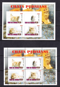Фауна Фауна ^/--/^ Фауна . Коморы / Коморские о-ва 2008 г MNH - зуб.+б/з - персидские кошки - 2 /--/ а блока ^_^^^ Фауна . Комори / Коморські о-ви 2008 р MNH - зуб.+б/з - перські кішки - 2 /--/ а блоку - фото фото фото